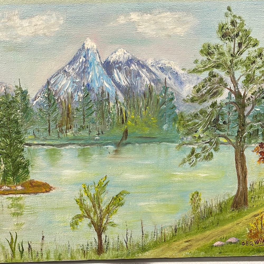 Vintage 11 x 14 oil painting original by G.E.O. Winters. Enjoy!